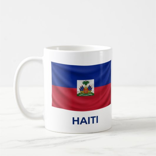 Mug Drapeau Simple Haïti | Fierté Quotidienne (Gauche)
