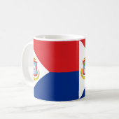 Mug Drapeau Sint Maarten : Célébrons la fierté car (Devant gauche)