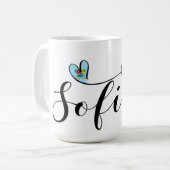Mug Drapeau Sofia, Je Coeur Sofia, Bulgarie (Devant gauche)
