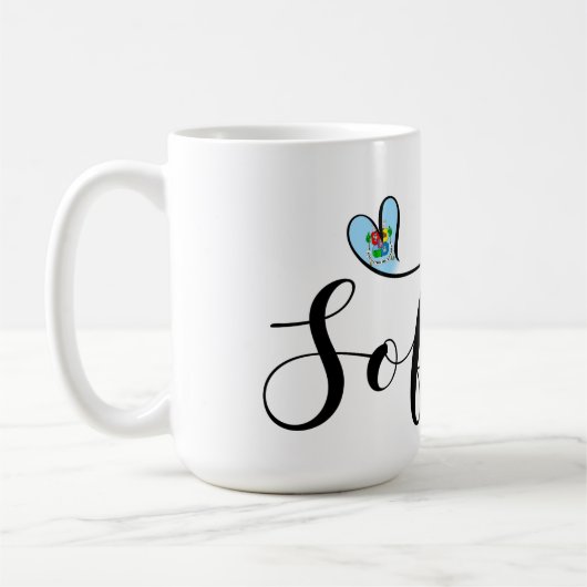 Mug Drapeau Sofia, Je Coeur Sofia, Bulgarie (Gauche)