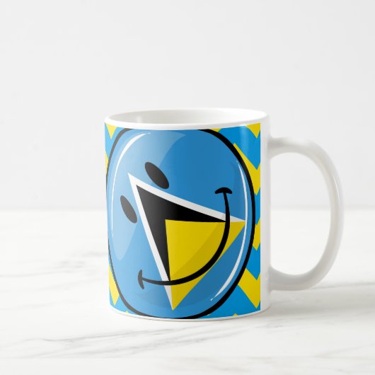 Mug Drapeau souriant de Sainte-Lucie (Droite)
