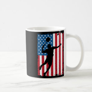 Mug Drapeau sportif Vintage Usa Badminton