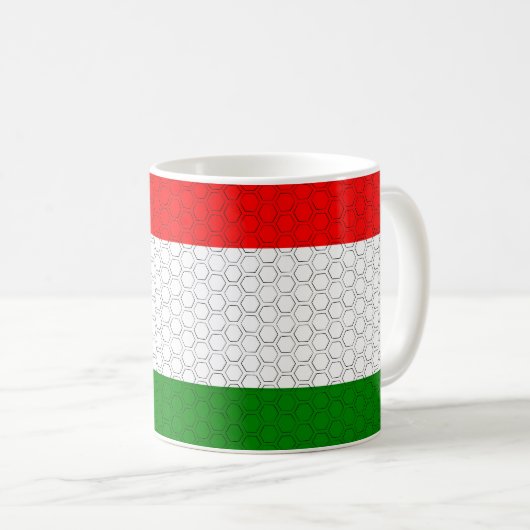Mug Drapeau stylisé de Hongrie (Devant droit)