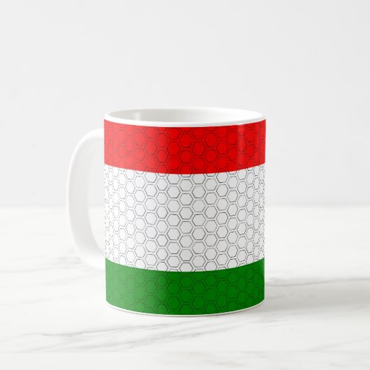 Mug Drapeau stylisé de Hongrie (Devant gauche)