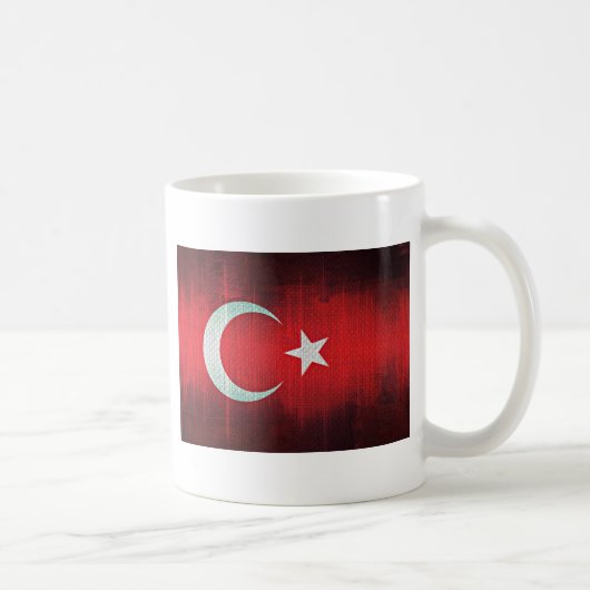 Mug Drapeau stylisé de la Turquie (Droite)