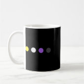 Mug Drapeau subtil non binaire Enby Fierté Trans LGBT (Gauche)