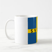 Mug drapeau suède sverige pays nom du texte suédois (Gauche)