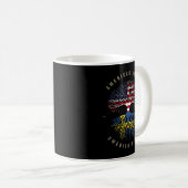 Mug Drapeau suédois américain cultivé racines suédoise (Devant droit)