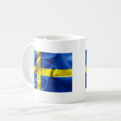Mug Drapeau suédois de café (Devant gauche)