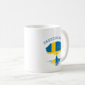 Mug Drapeau suédois des racines (Devant droit)