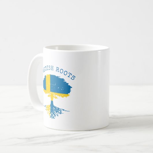 Mug Drapeau suédois des racines (Devant gauche)