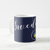 Mug Drapeau suédois Design cardiaque, Suède (Devant gauche)