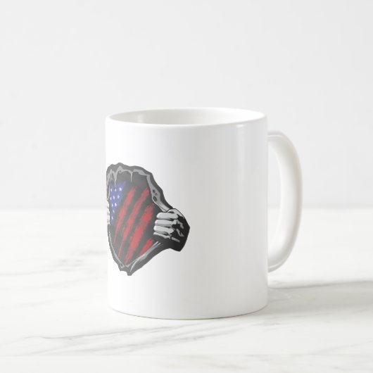 Mug Drapeau superhero USA (Devant droit)