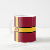 Mug Drapeau sur la bougie de café Northamptonshire (Devant gauche)