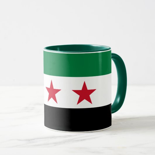 Mug Drapeau syrien, Drapeau syrien, Indépendance (Devant droit)