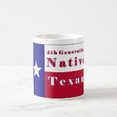 Mug Drapeau texan natif de 4e génération (Centre)