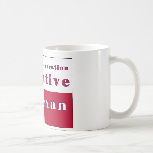 Mug Drapeau texan natif de 4e génération (Droite)