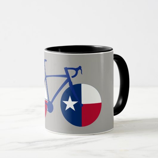 Mug Drapeau Texas Cyclisme (Devant droit)