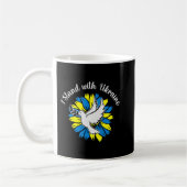 Mug Drapeau Tournesol Ukrainien Dove Ukraine I stand w (Gauche)
