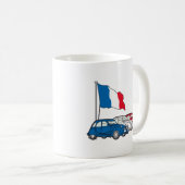 Mug Drapeau Tricolore français 2CV Deux Chevaux (Devant droit)