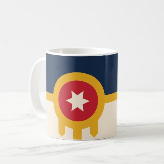 Mug Drapeau Tulsa serviette (Devant gauche)