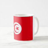 Mug Drapeau tunisien (Tunisie) (Croissant islamique) (Devant droit)