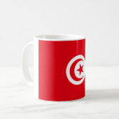 Mug Drapeau tunisien (Tunisie) (Croissant islamique) (Devant gauche)