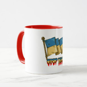 Mug Drapeau ukrainien : Arrêtez la guerre