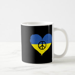 Mug Drapeau ukrainien cœur signe de paix rétro femmes