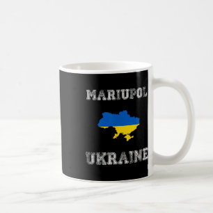 Mug Drapeau ukrainien en détresse Fierté de Marioupol