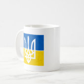 Mug Drapeau ukrainien et armoiries (Devant gauche)