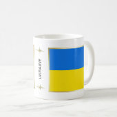 Mug Drapeau ukrainien + Musique de la carte (Devant droit)