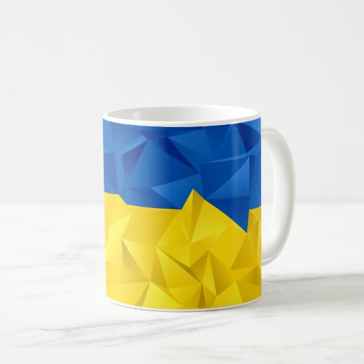 Mug Drapeau ukrainien texturé (Devant droit)