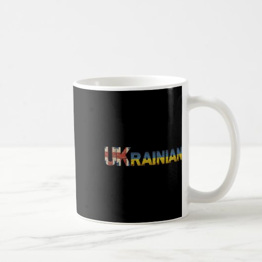 Mug Drapeau ukrainien Uk Ukraine Angleterre anglais Éc (Droite)