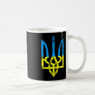 Mug Drapeau ukrainien vintage Tryzub cadeau Ukraine