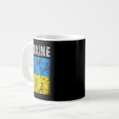 Mug Drapeau ukrainien vintage ukrainien fierté 9 (Devant gauche)