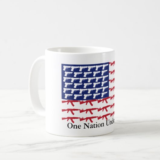 Mug Drapeau US AUCUN contrôle sur les armes (Devant gauche)