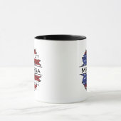 Mug Drapeau US Tournesol Avec Nom (Centre)