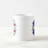 Mug Drapeau US Tournesol Avec Nom (Centre)