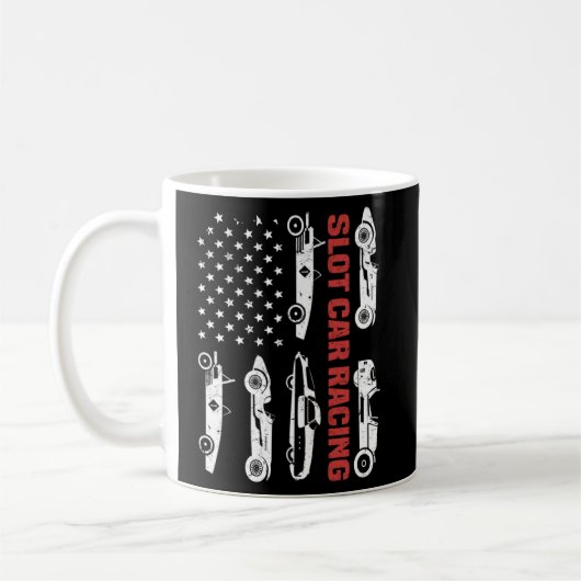 Mug Drapeau US Vintage Flot Car Racing (Gauche)