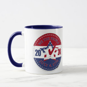 Mug Drapeau USA 2024 Nous Le Peuple Étoile Coche