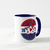 Mug Drapeau USA 2024 Nous Le Peuple Étoile Coche (Devant droit)