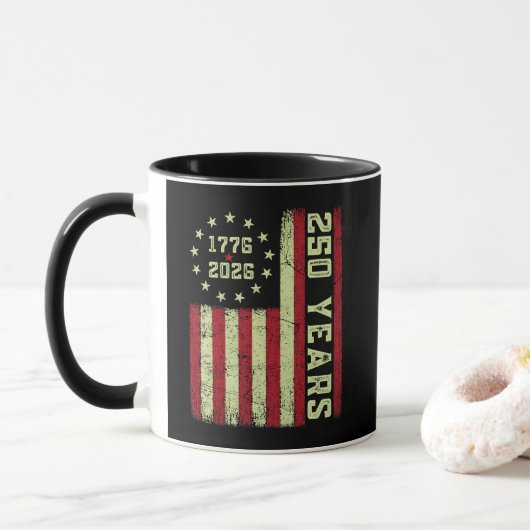 Mug Drapeau USA 250e anniversaire (Avec donut)