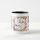 Mug Drapeau "USA" à encre et eau abstraits  (Centre)