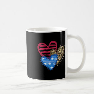 Mug Drapeau Usa Cœur 4 Juillet Léopard Patriotique Rou