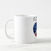 Mug Drapeau USA Cœur Je T'Aime (Gauche)
