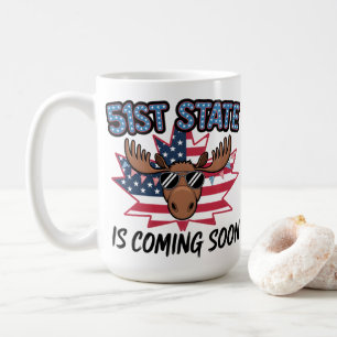 Mug Drapeau USA Cool Moose du 51e État Humour Politiqu