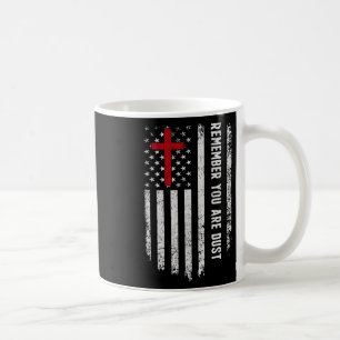 Mug Drapeau Usa Croix Rappelle-Toi Que Tu Es Cendre Me