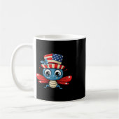Mug Drapeau Usa de libellule 4 juillet (Gauche)