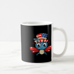 Mug Drapeau Usa de libellule 4 juillet